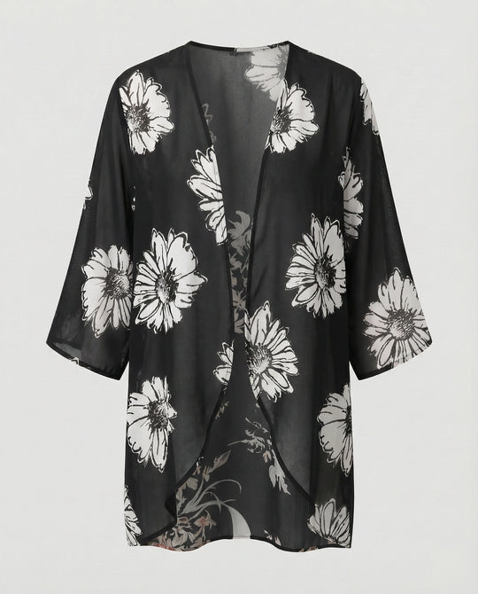 Offener Kimono Damen Floral