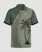 Kurzarm Hawaiihemd Herren Palmenprint