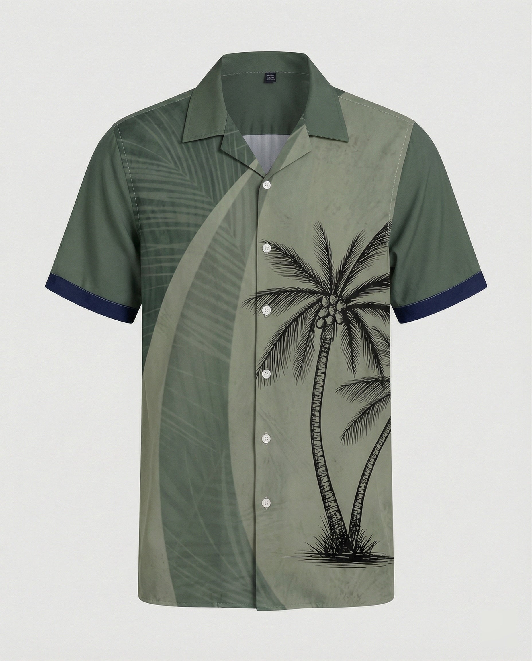 Kurzarm Hawaiihemd Herren Palmenprint