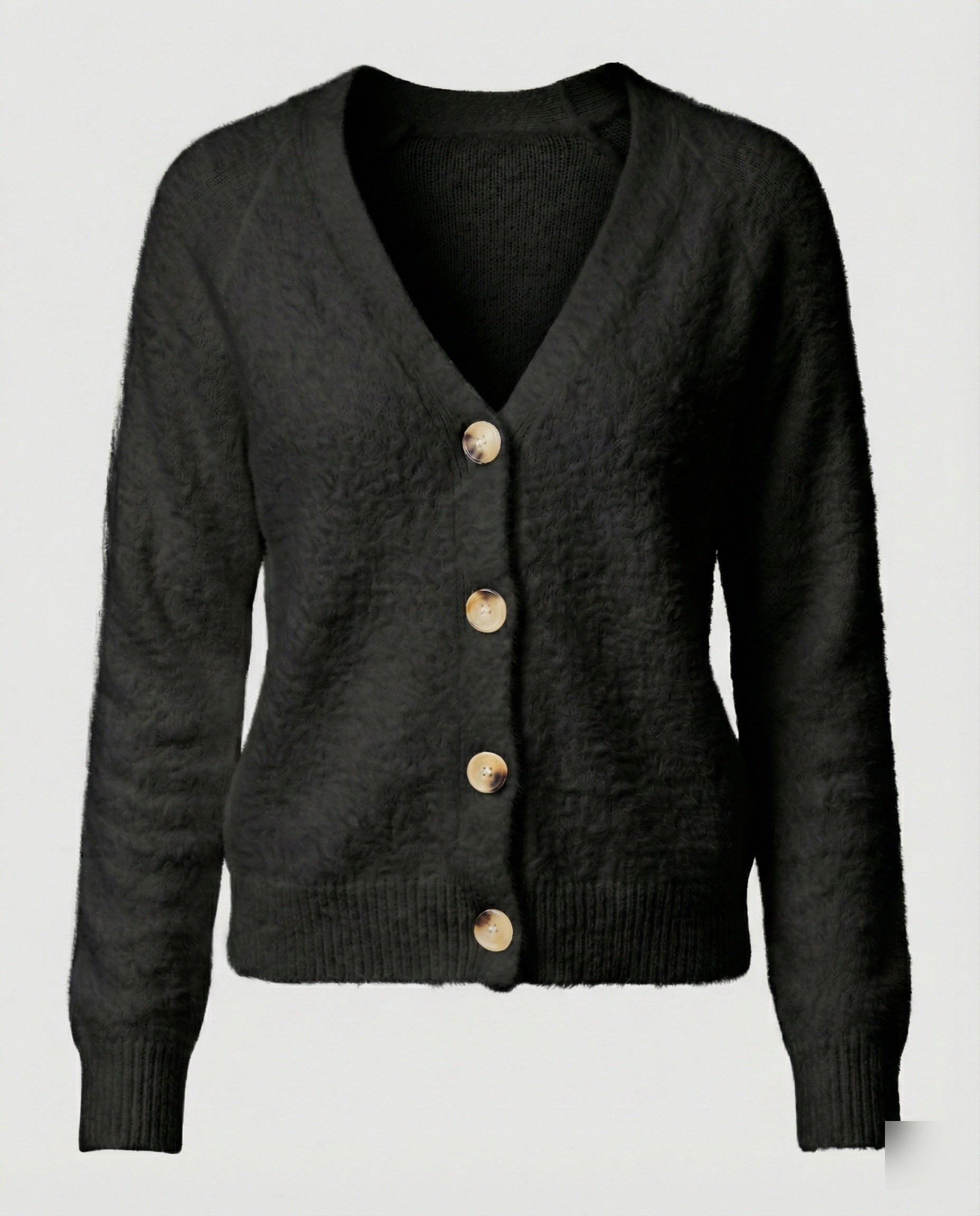 Damen Strickcardigan kuschelig mit dekorativen Knöpfen