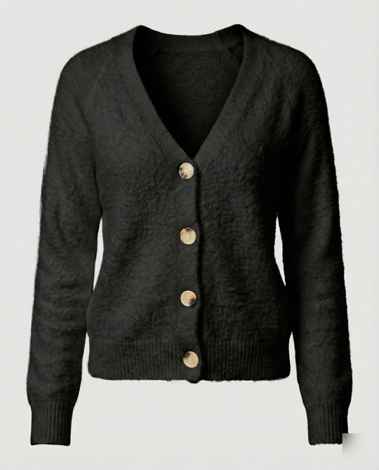 Damen Strickcardigan kuschelig mit dekorativen Knöpfen