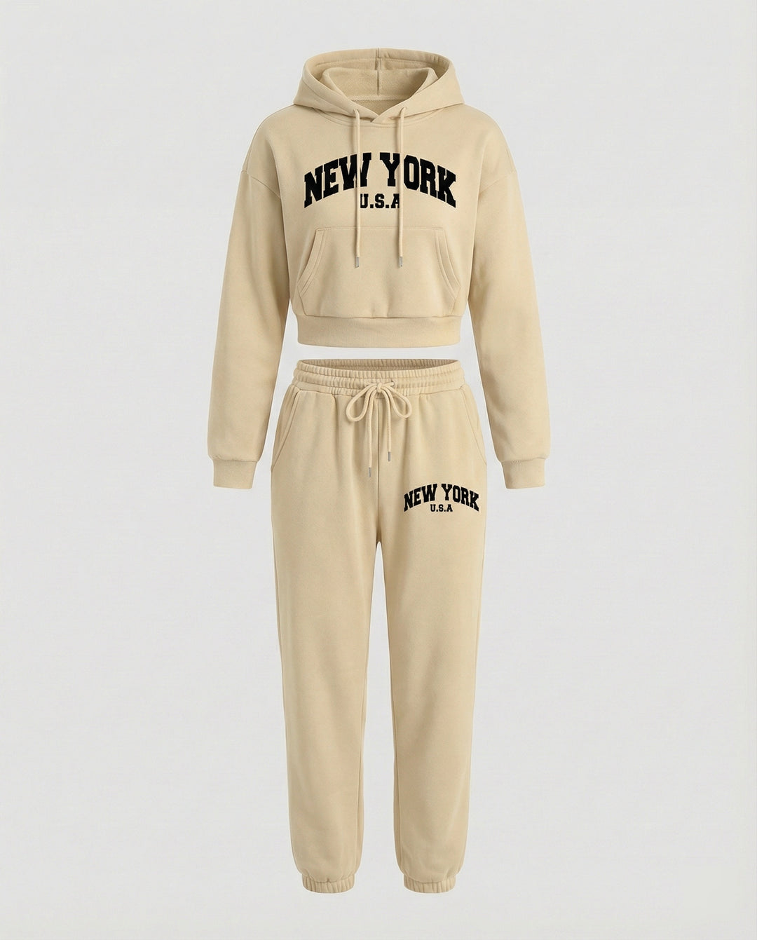 Damen Sweatshirt Set mit College Print