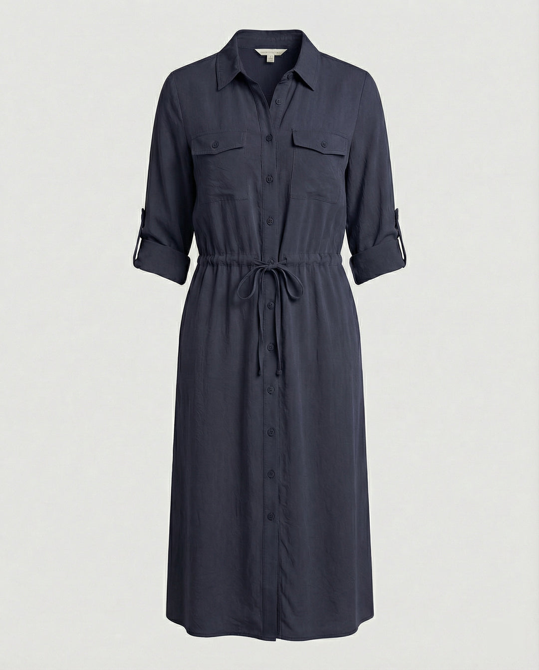 Damen Hemdblusenkleid mit Kordelzug
