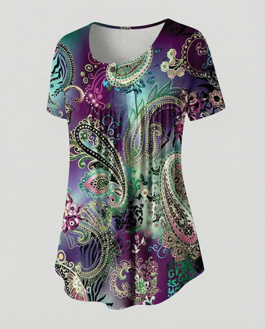 Damen Tunika Damen U-Ausschnitt Print