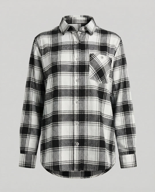 Damen Hemdjacke Flanell lang