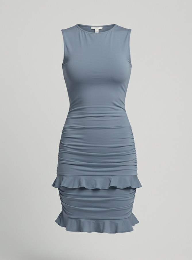 Freizeitkleid Damen Figurbetontes Minikleid