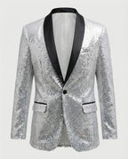 Glamouröser Pailletten Blazer Herren