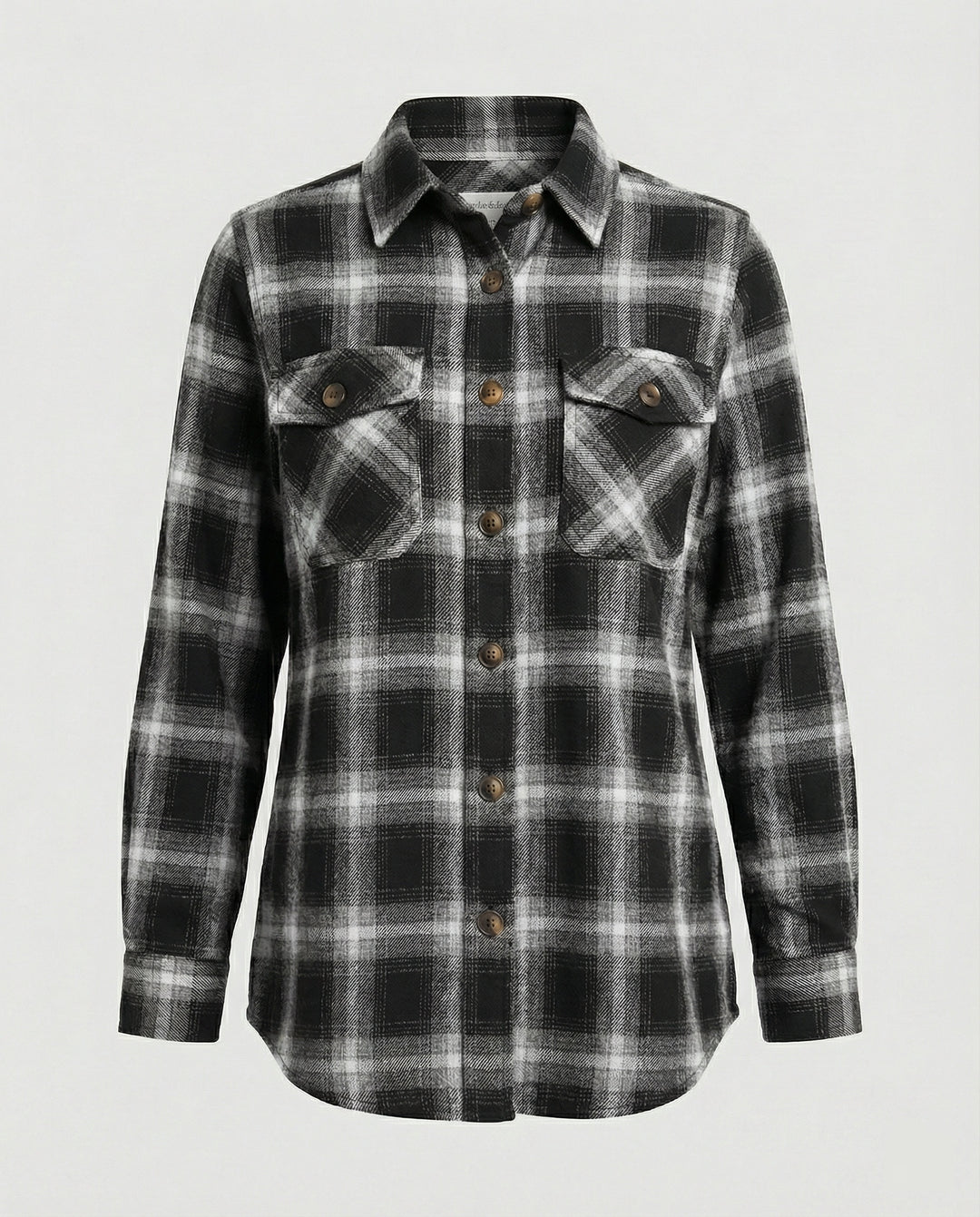 Damen Hemdjacke Flanell Karo