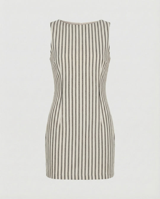 Gestreiftes Minikleid Tailliert Damen