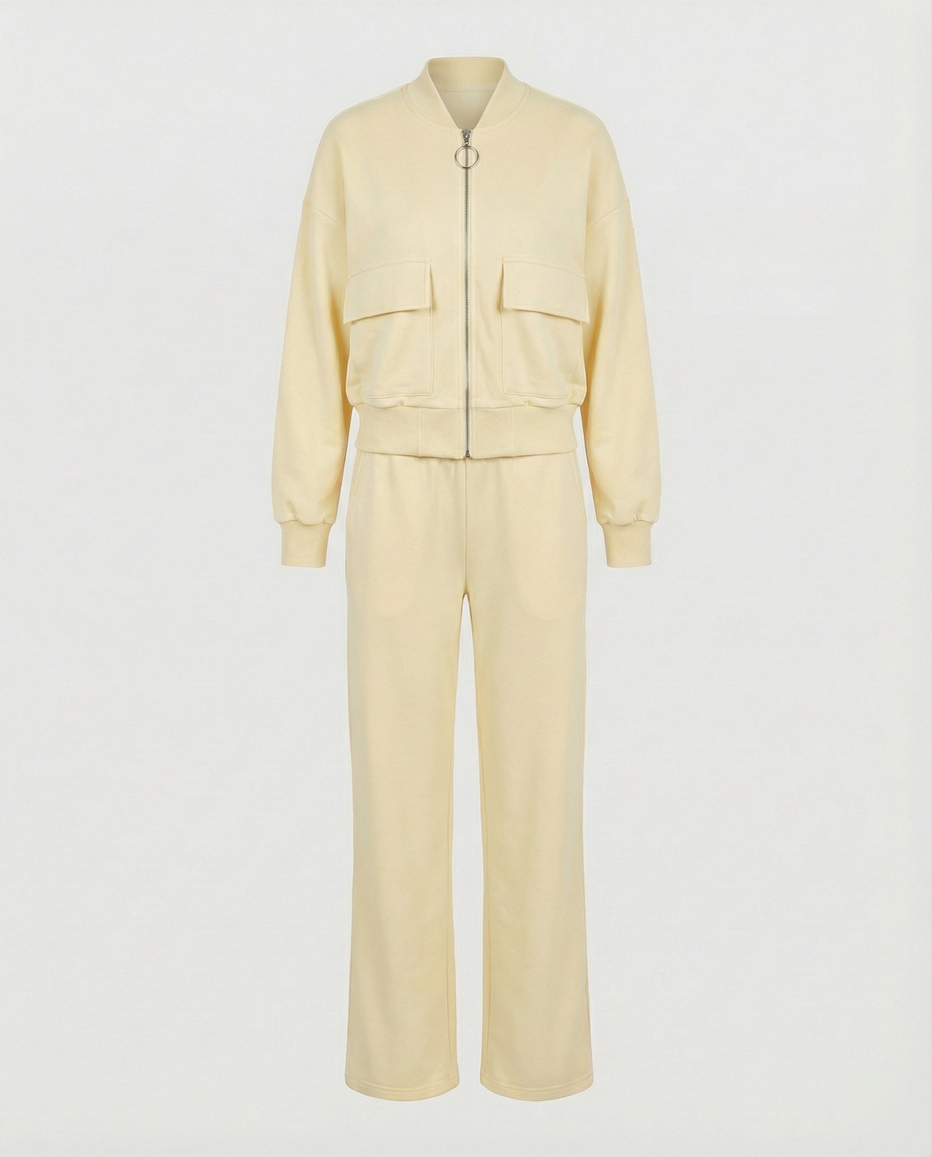Damen lässige Zip-Jacke mit Taschen