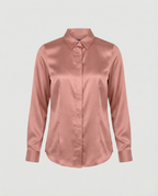Damen Satin-Bluse mit klassischem Kragen R&B