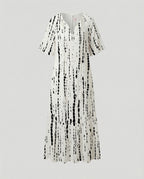 Boho Maxikleid Damen Kordelzug