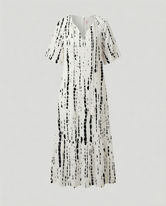 Boho Maxikleid Damen Kordelzug