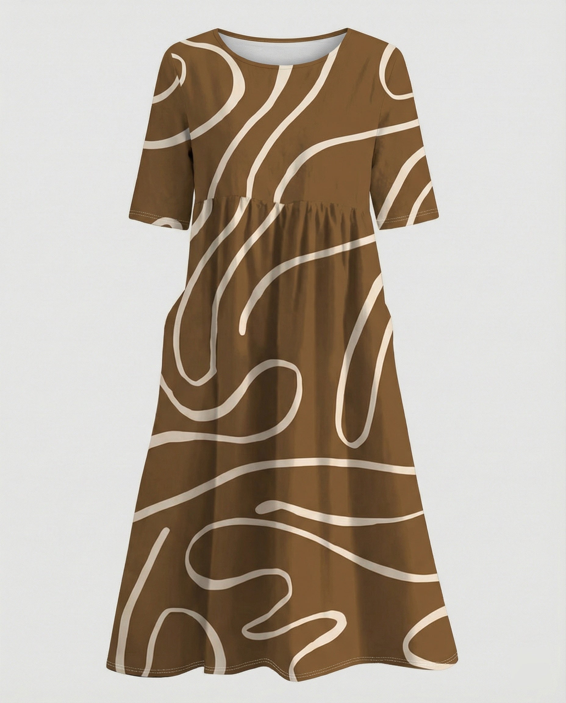 Damen Maxikleid mit Taschen luftig