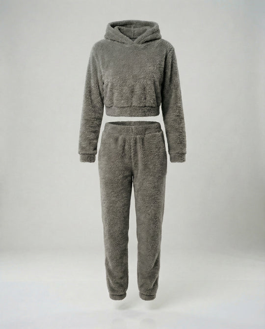 Damen Lounge-Anzug mit Cropped Jacke