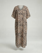Damen Strandkleid Kimono mit Gürtel