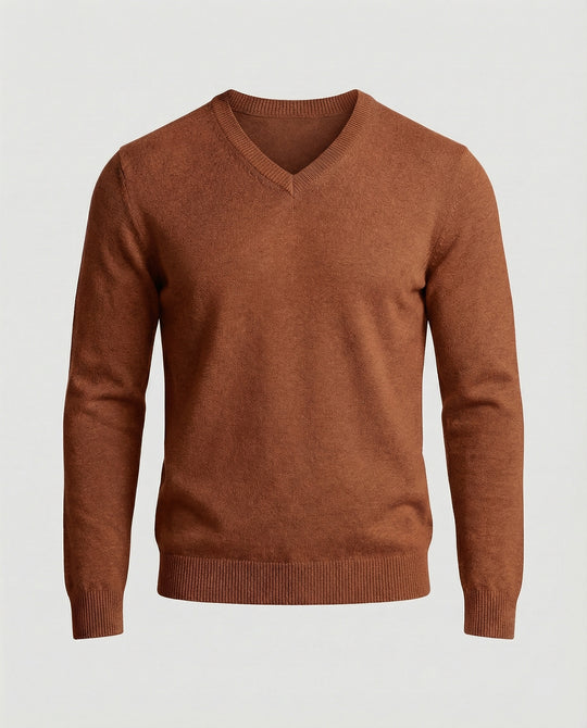Herren V-Ausschnitt Feinstrickpullover R&B