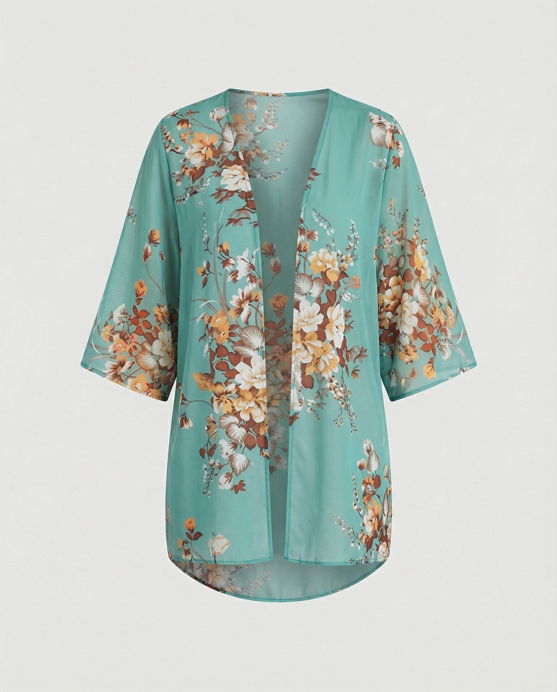 Offener Kimono Damen Floral