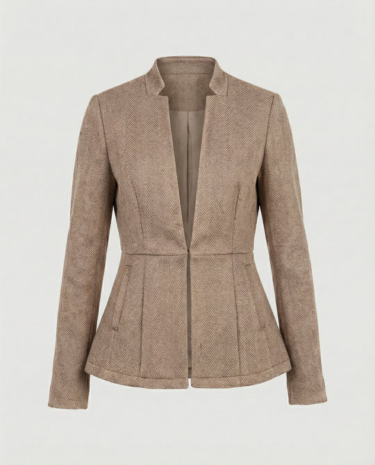 Damen Blazer ärmellos Hahnentritt