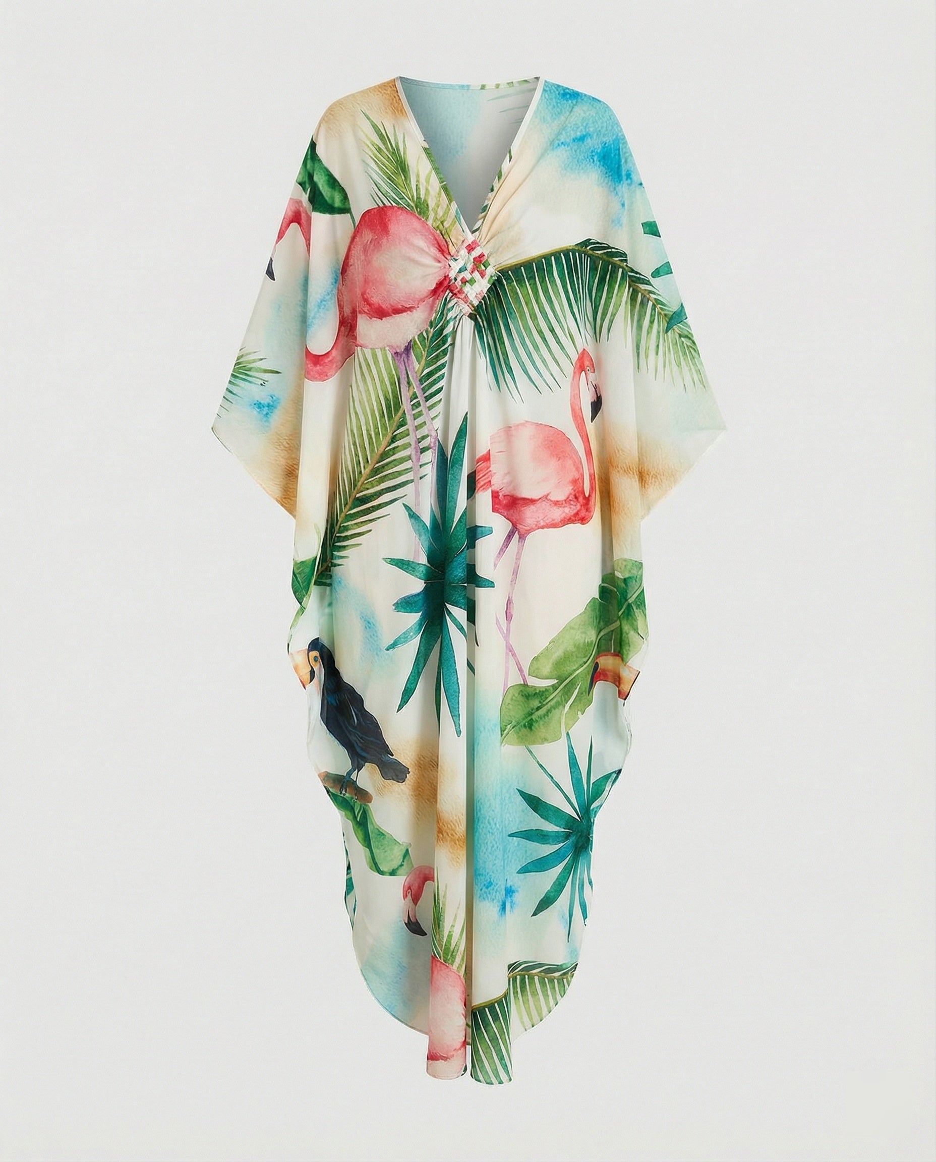 Damen Maxikleid Kaftan Sommer