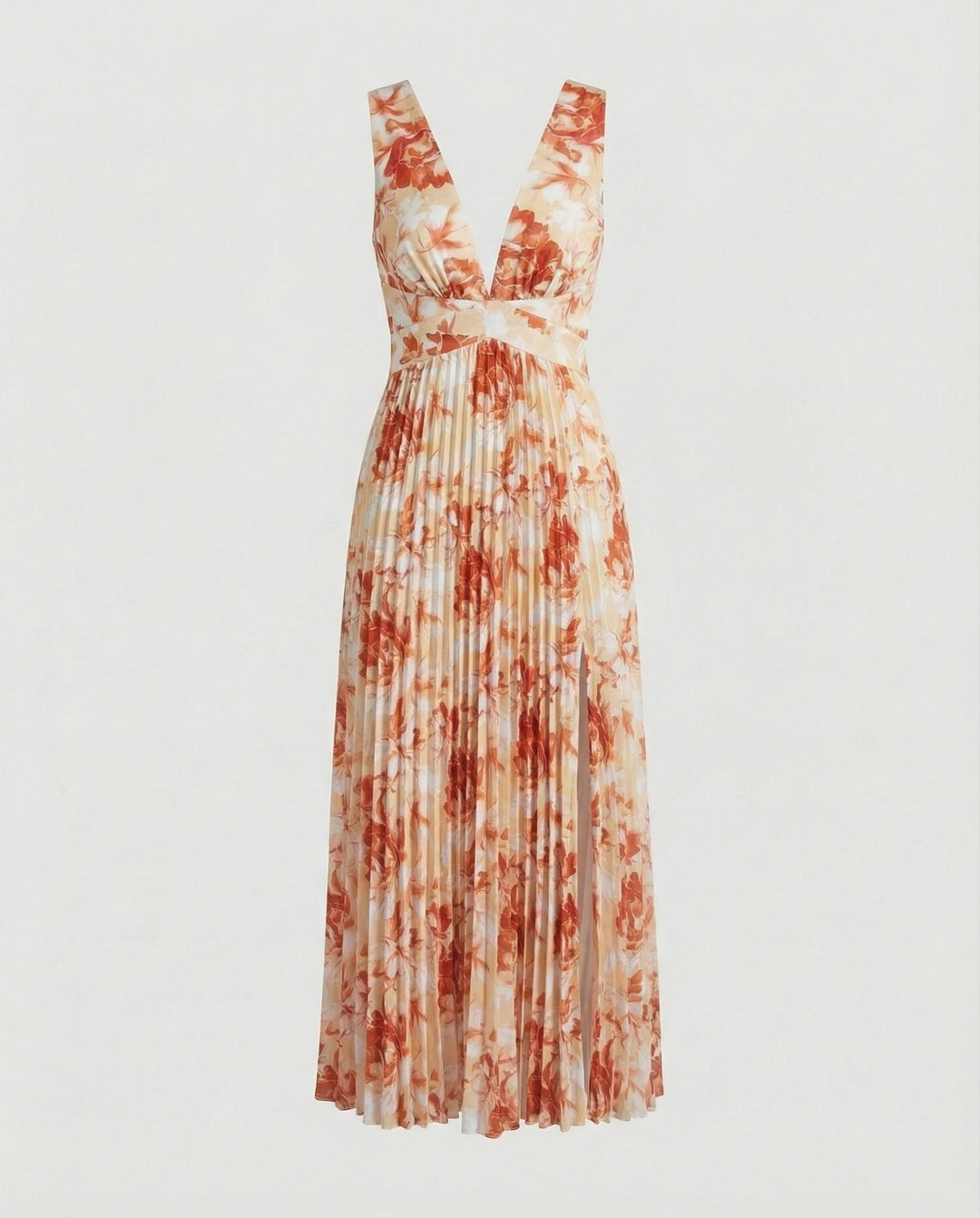 Plissiertes Maxikleid Mit Cut Outs Damen