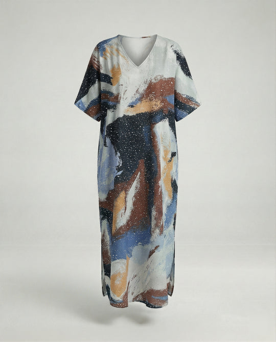 Damen Strandkleid Kimono mit Gürtel