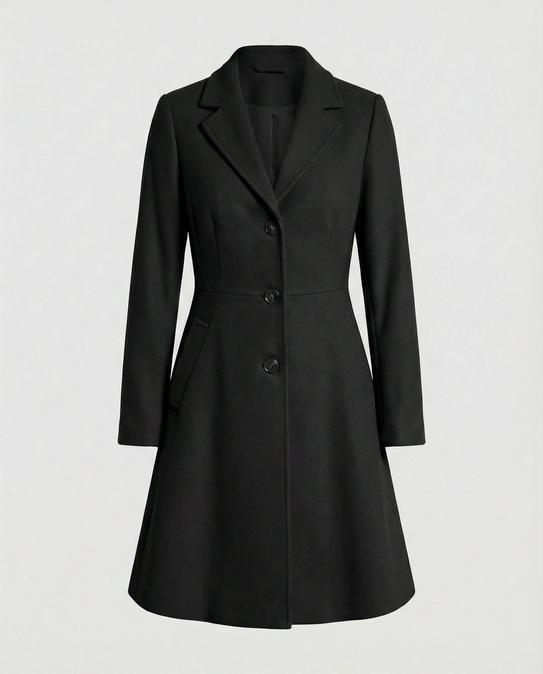 Damen eleganter Langblazer mit modernem Kragen und tailliertem Schnitt R&B