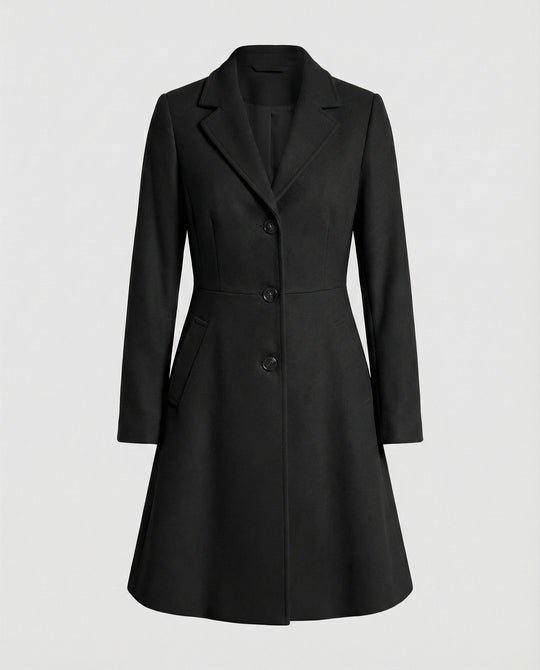 Damen eleganter Langblazer mit modernem Kragen und tailliertem Schnitt R&B