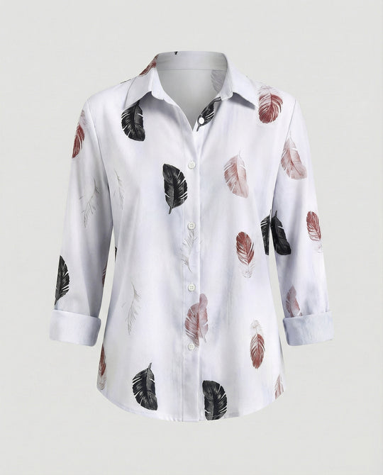 Damen Hemdbluse Katzenprint