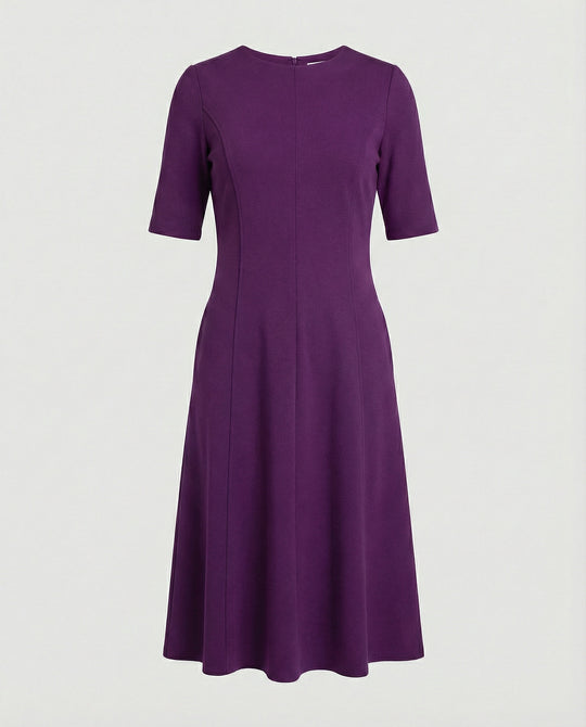 Damen Midikleid elegant Halbarm