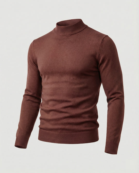 Herren eleganter Pullover mit Stehkragen R&B