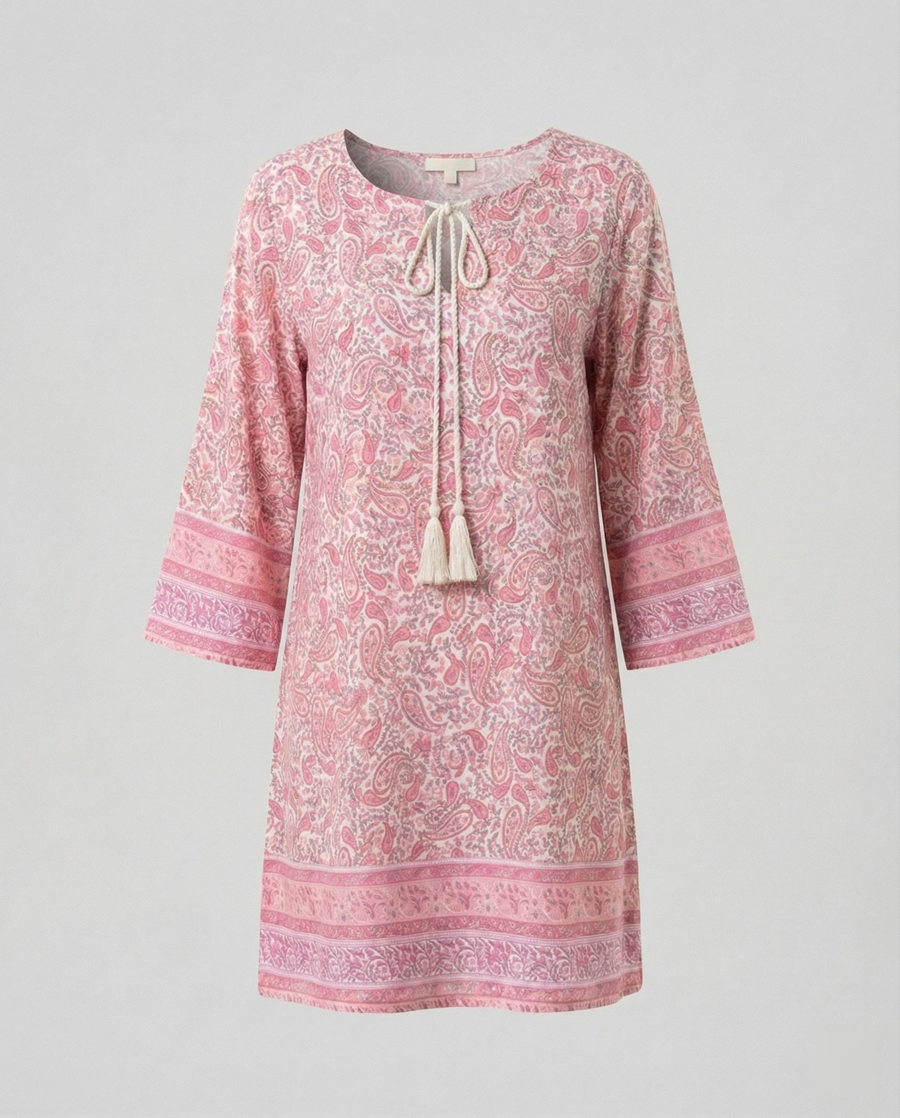 Kurzes Tunika Kleid Damen Floral