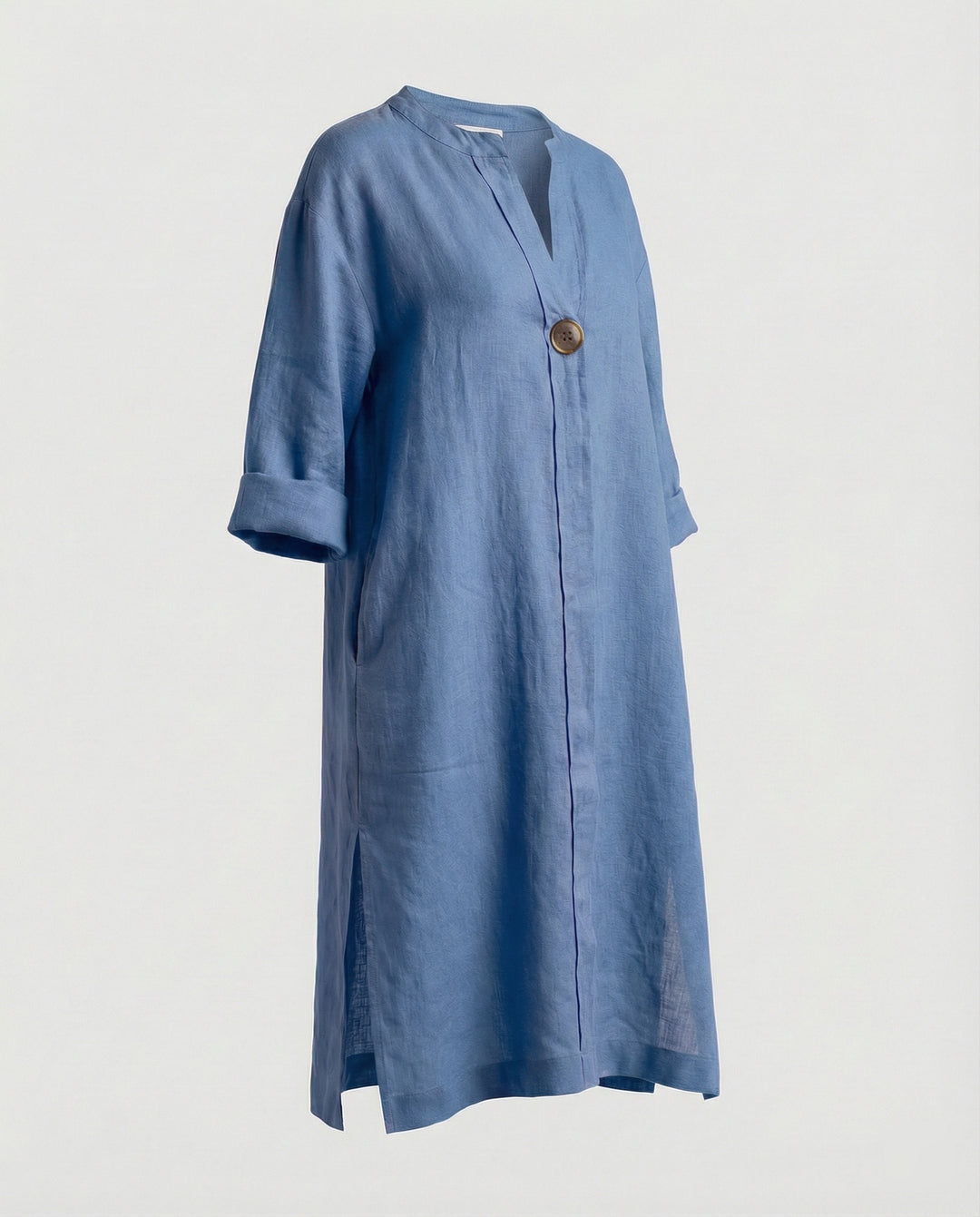 Leinen Freizeitkleid Damen Tunikakleid