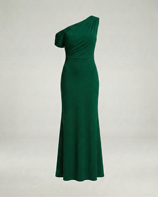 Figurbetontes elegantes Abendkleid asymmetrisch