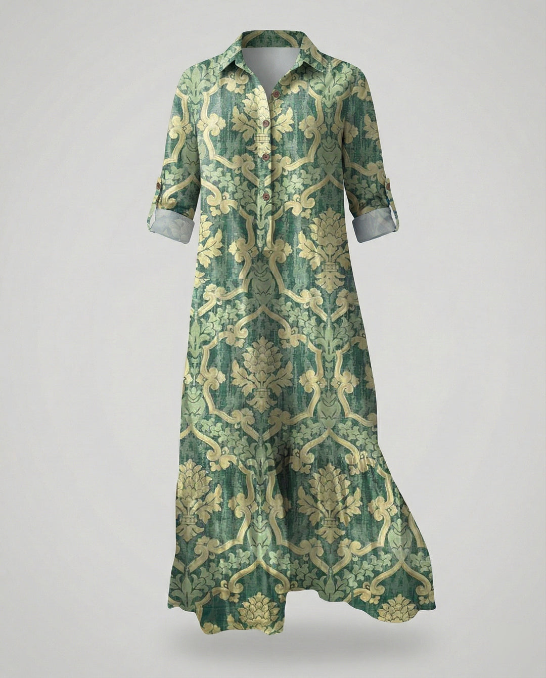 Damen Hemdblusenkleid mit Volant