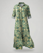 Damen Hemdblusenkleid mit Volant