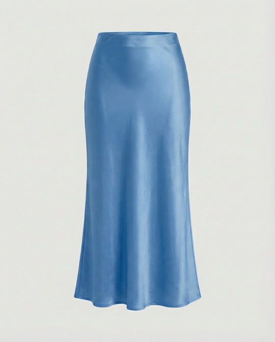 Damen Longskirt aus glattem Satin von R&B