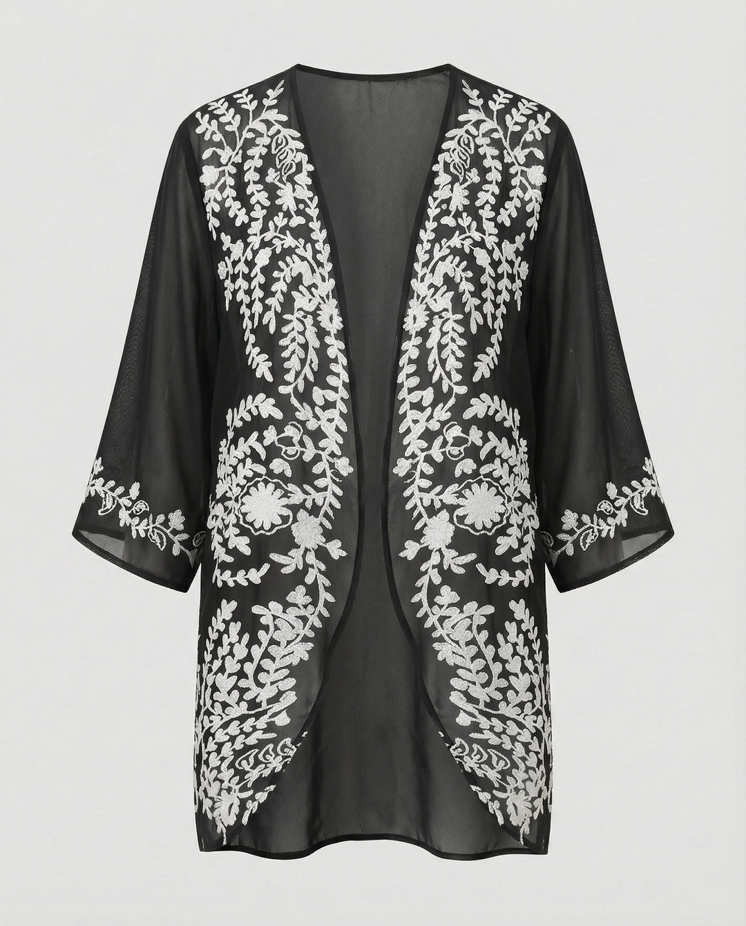 Offener Kimono Damen Floral