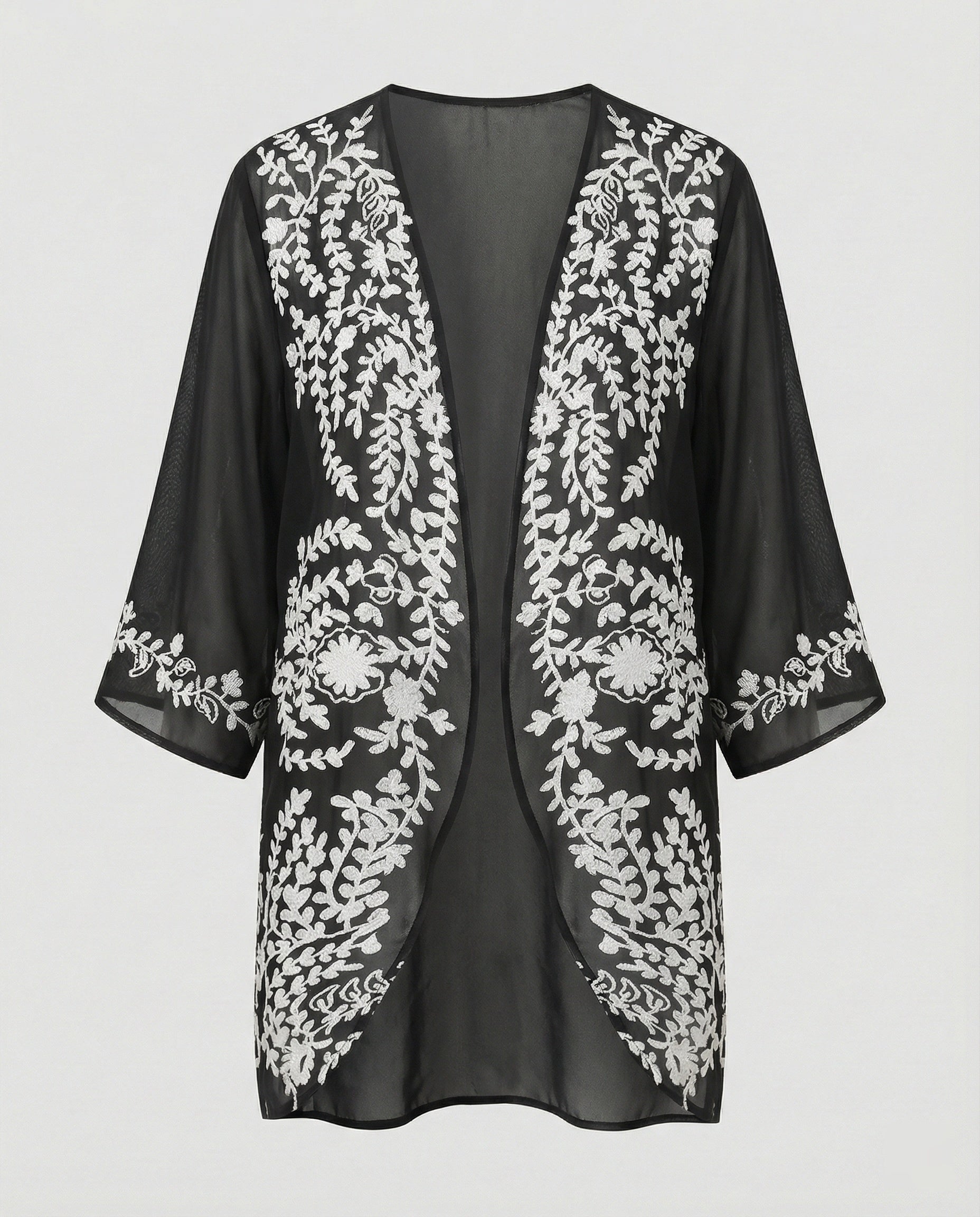 Offener Kimono Damen Floral