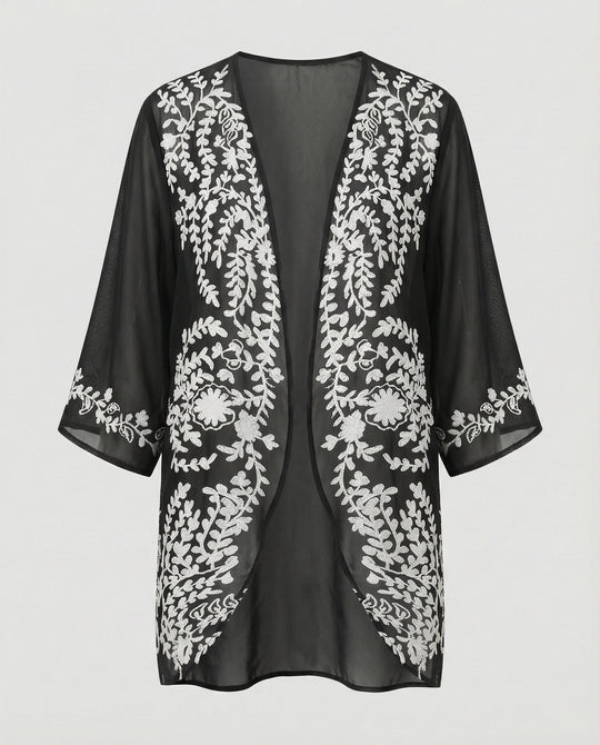 Offener Kimono Damen Floral