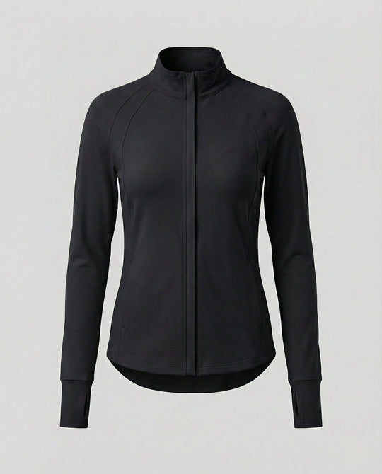 Trainingsjacke Figurbetont Mit Stehkragen Damen