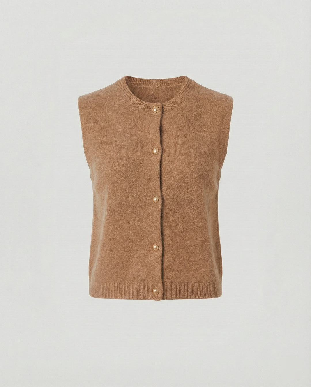 Damen Strickweste elegant mit Knopfverschluss