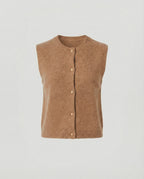 Damen Strickweste elegant mit Knopfverschluss
