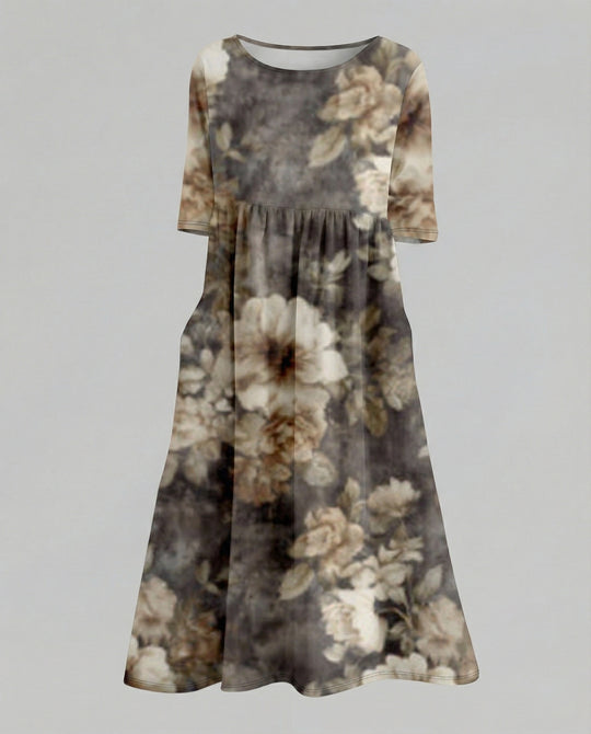 Damen Maxikleid A-Linie fließend