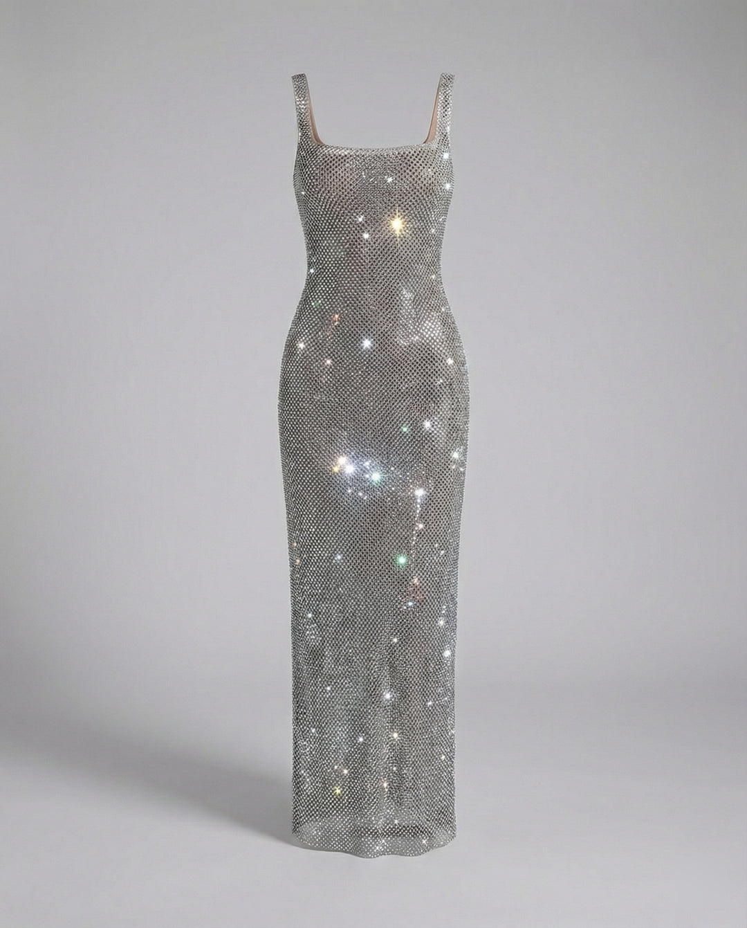 Damen funkelndes Abendkleid aus Netzstoff