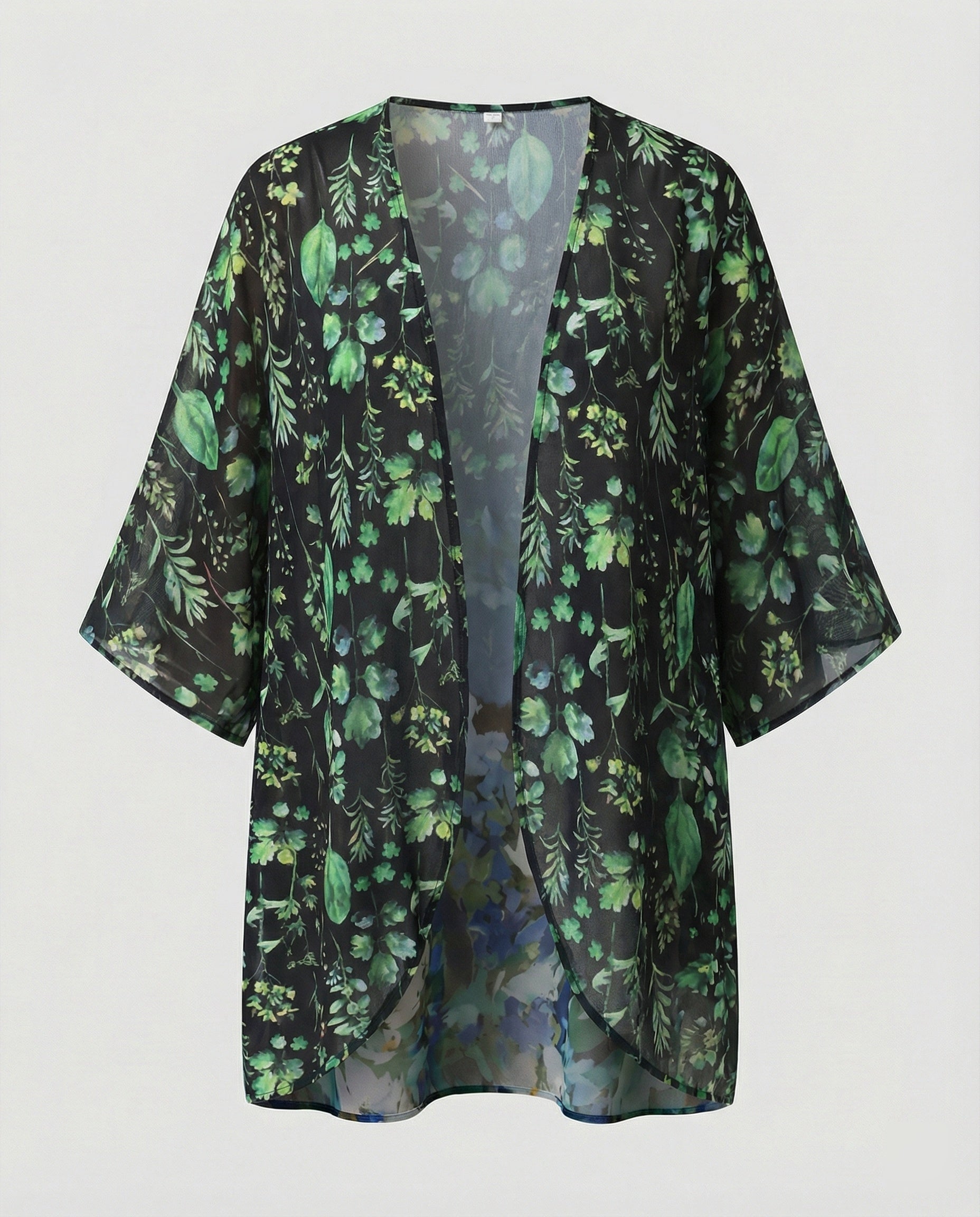 Offener Kimono Damen Floral
