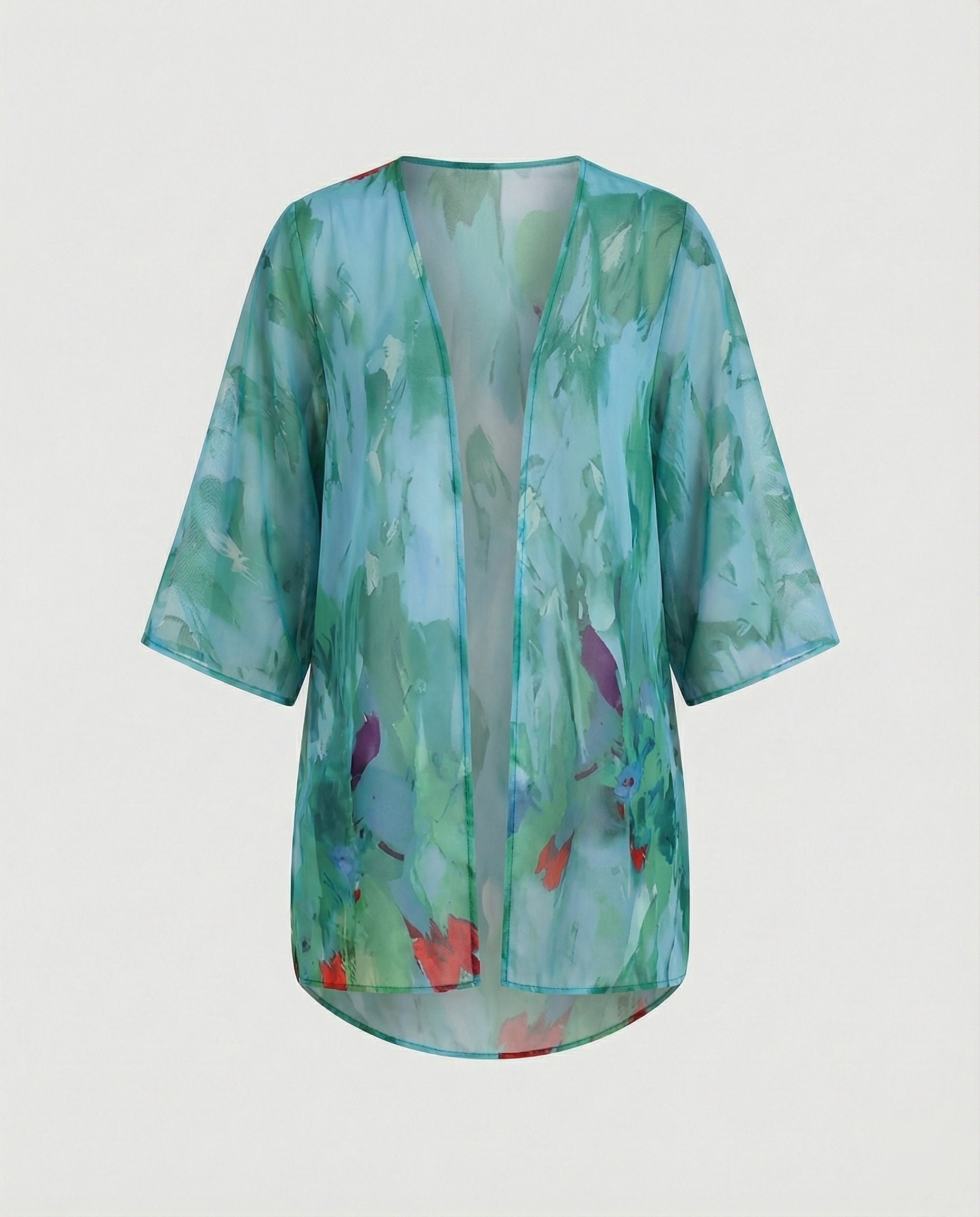 Offener Kimono Damen Floral