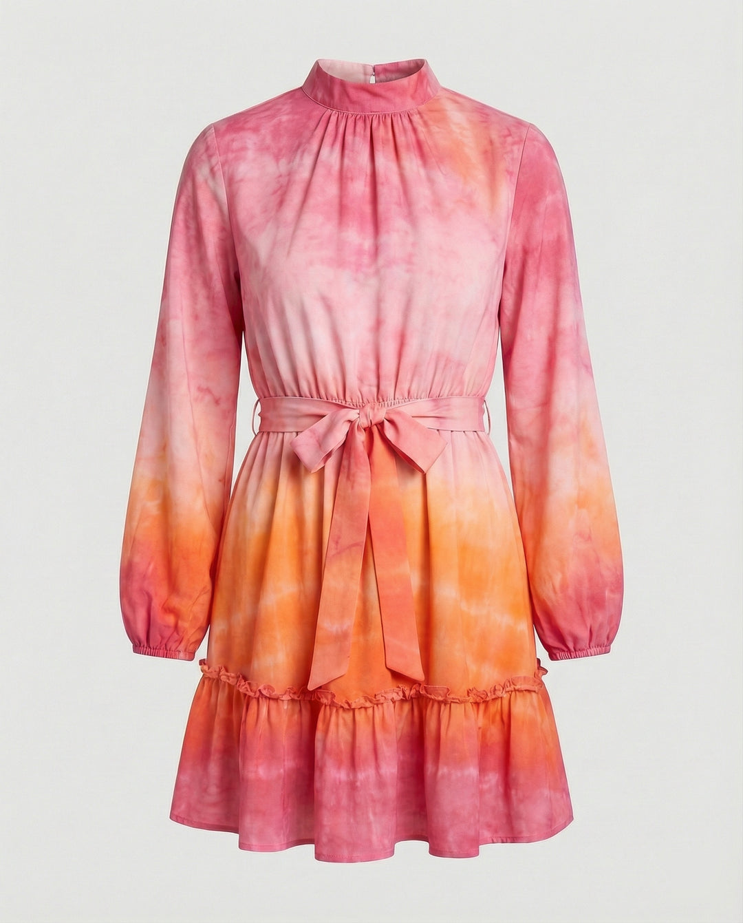 Damen Freizeitkleid Mini mit Volant