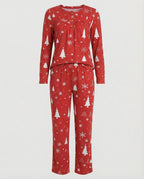 Damen Pyjama Set Damen Print