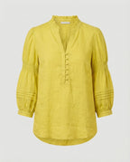 Damen Tunika Leinen mit Ballonärmeln